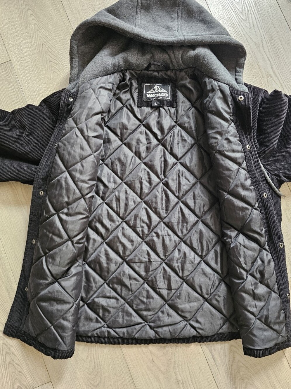 West 49 Corduroy Hooded Autumn Fall Jacket, Small - Picture 6 of 13